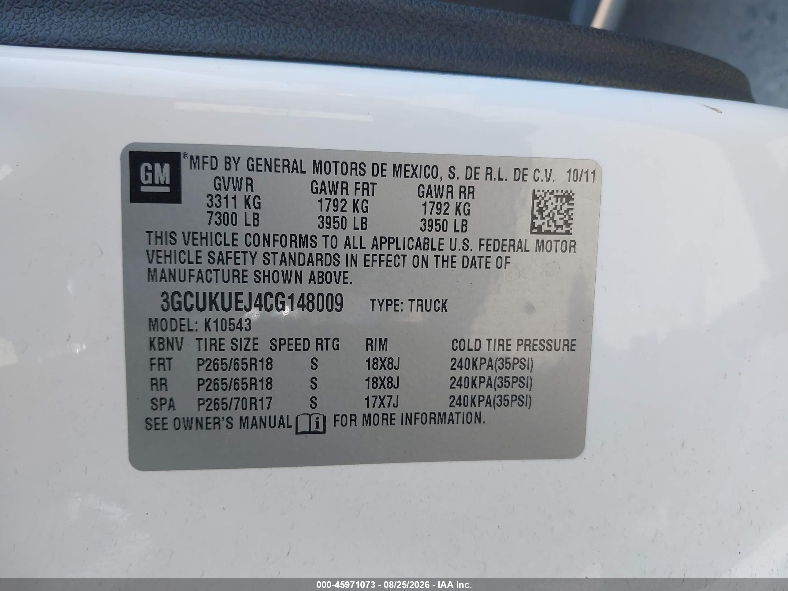 2012 Chevrolet Silverado 1500 Hybrid 1hy Белый vin: 3GCUKUEJ4CG148009