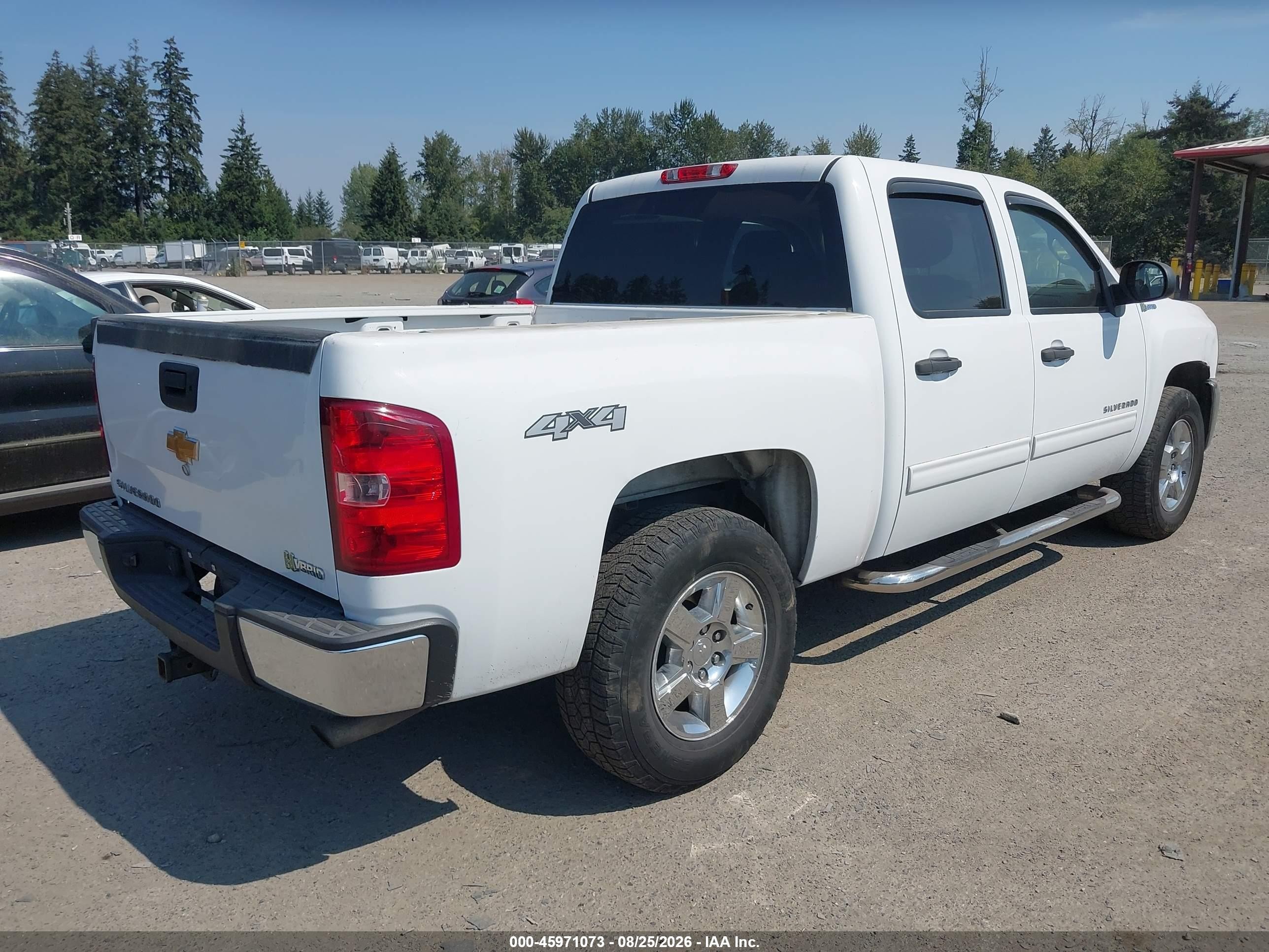 2012 Chevrolet Silverado 1500 Hybrid 1hy Белый vin: 3GCUKUEJ4CG148009