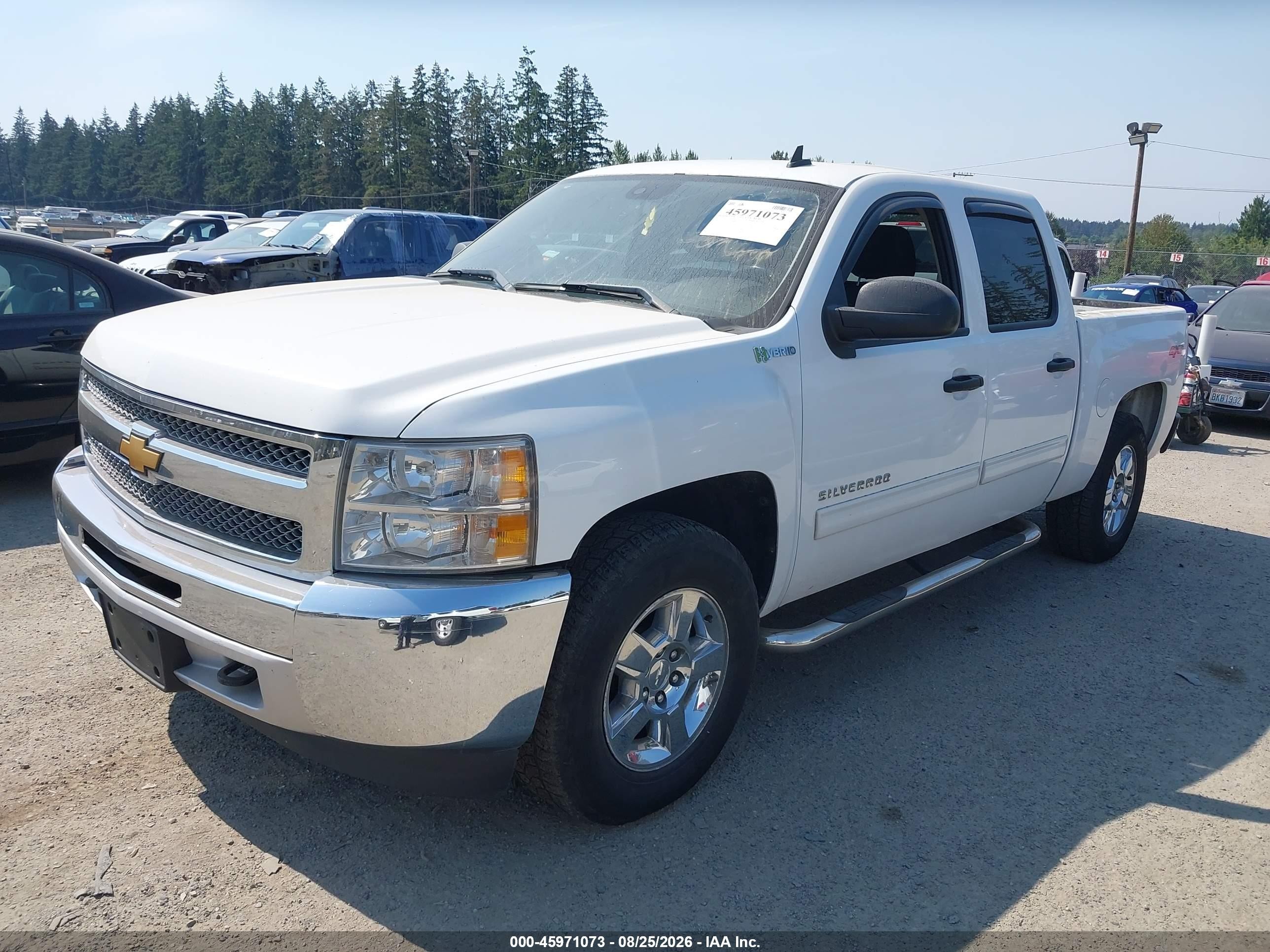 2012 Chevrolet Silverado 1500 Hybrid 1hy Белый vin: 3GCUKUEJ4CG148009