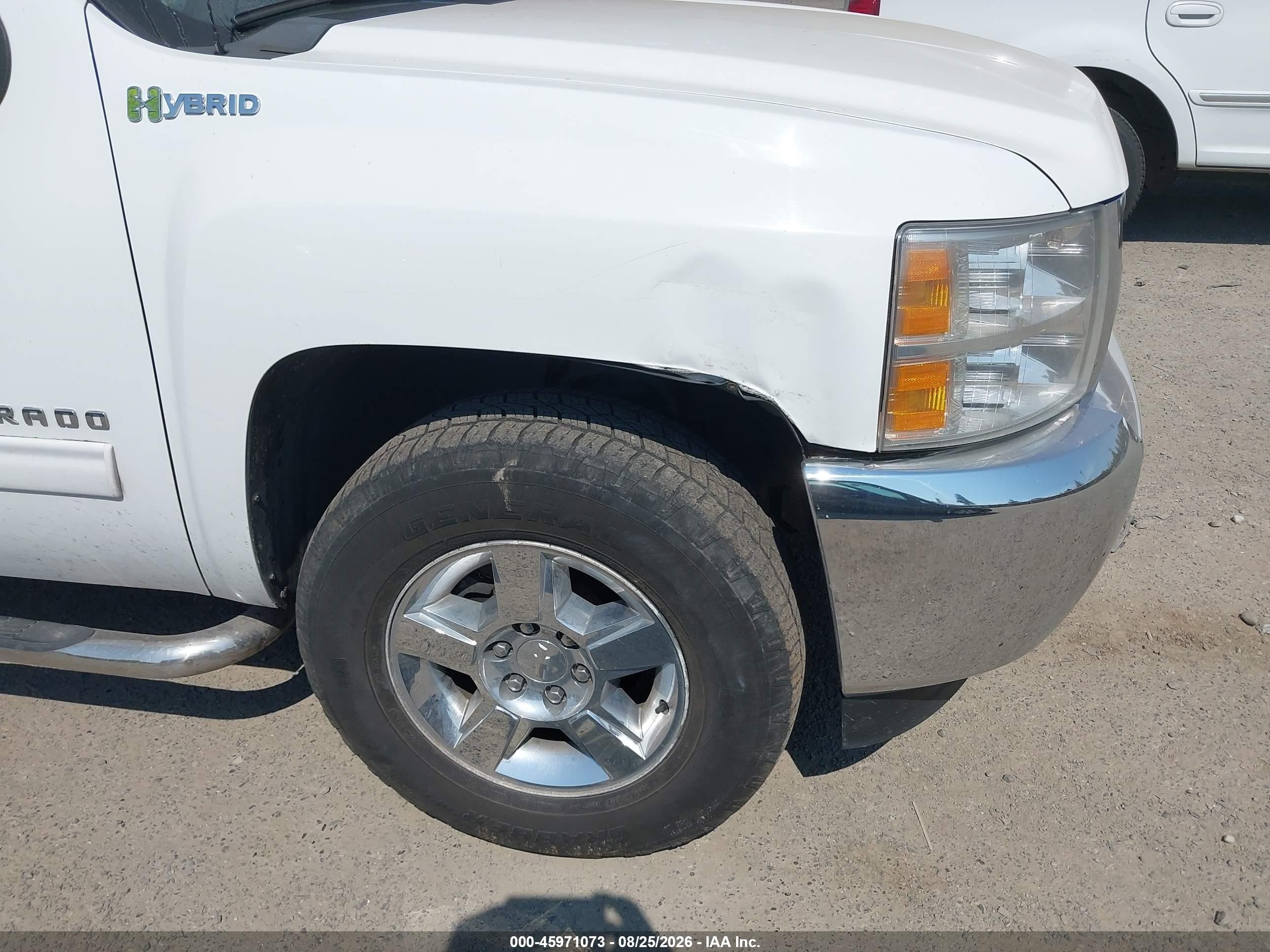 2012 Chevrolet Silverado 1500 Hybrid 1hy Белый vin: 3GCUKUEJ4CG148009