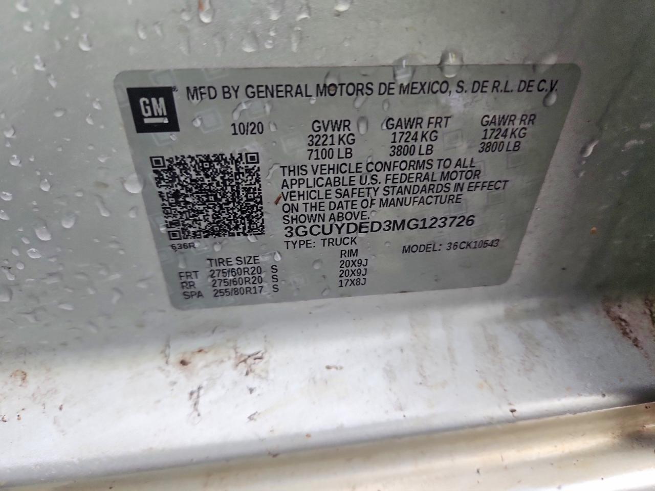 2021 Chevrolet Silverado K1500 Lt Gray vin: 3GCUYDED3MG123726