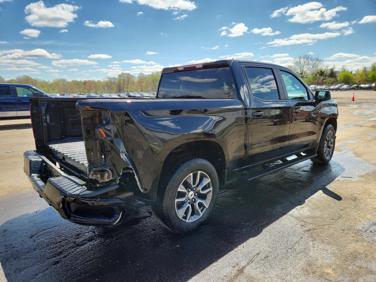 2021 Chevrolet Silverado K1500 Rst Black vin: 3GCUYEED3MG378561