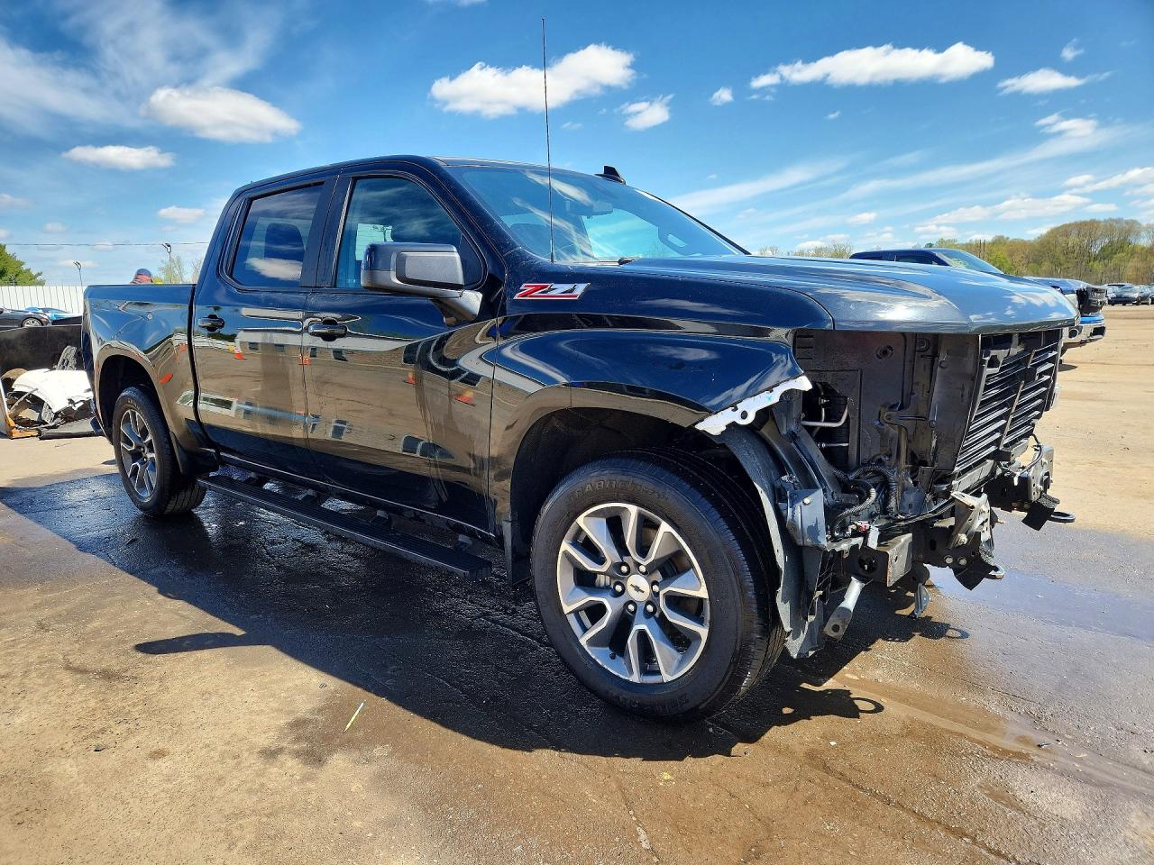 2021 Chevrolet Silverado K1500 Rst Black vin: 3GCUYEED3MG378561