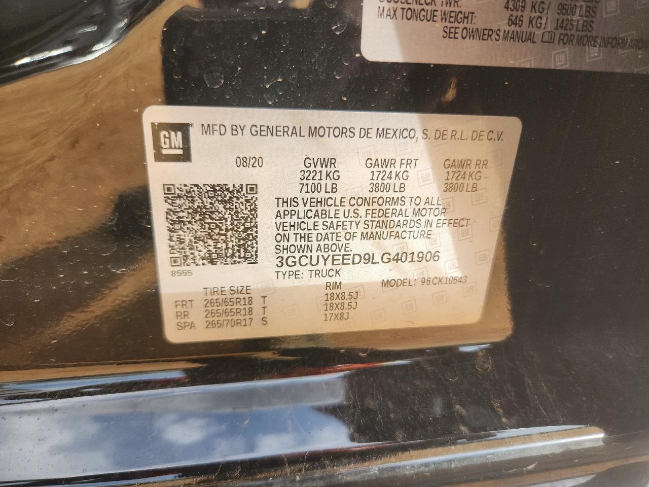 2020 Chevrolet Silverado K1500 Rst Черный vin: 3GCUYEED9LG401906