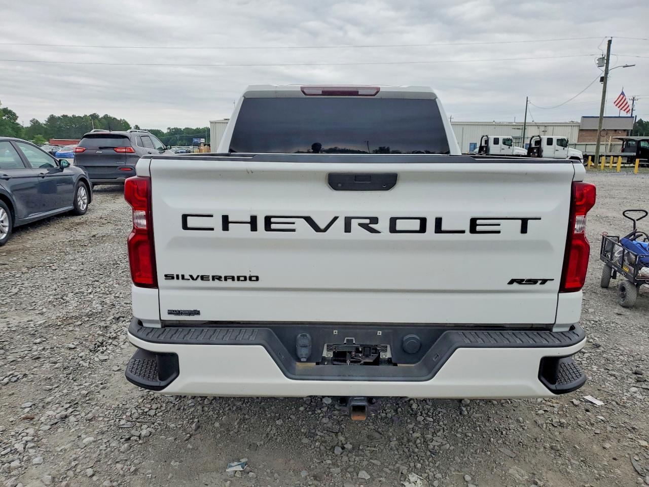 2021 Chevrolet Silverado K1500 Rst White vin: 3GCUYEET0MG403732