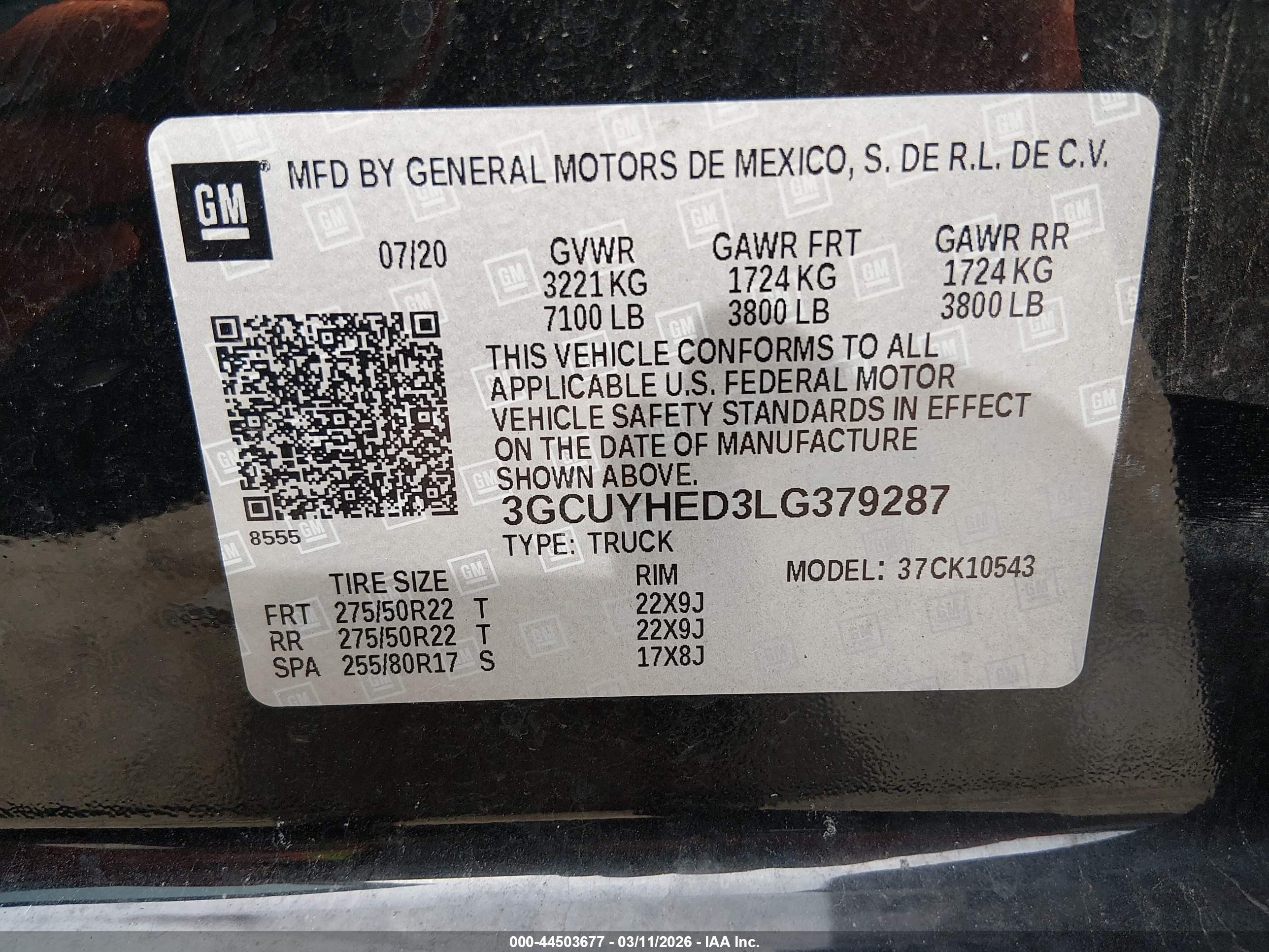 2020 Chevrolet Silverado 1500 4wd  Short Bed High Country Черный vin: 3GCUYHED3LG379287
