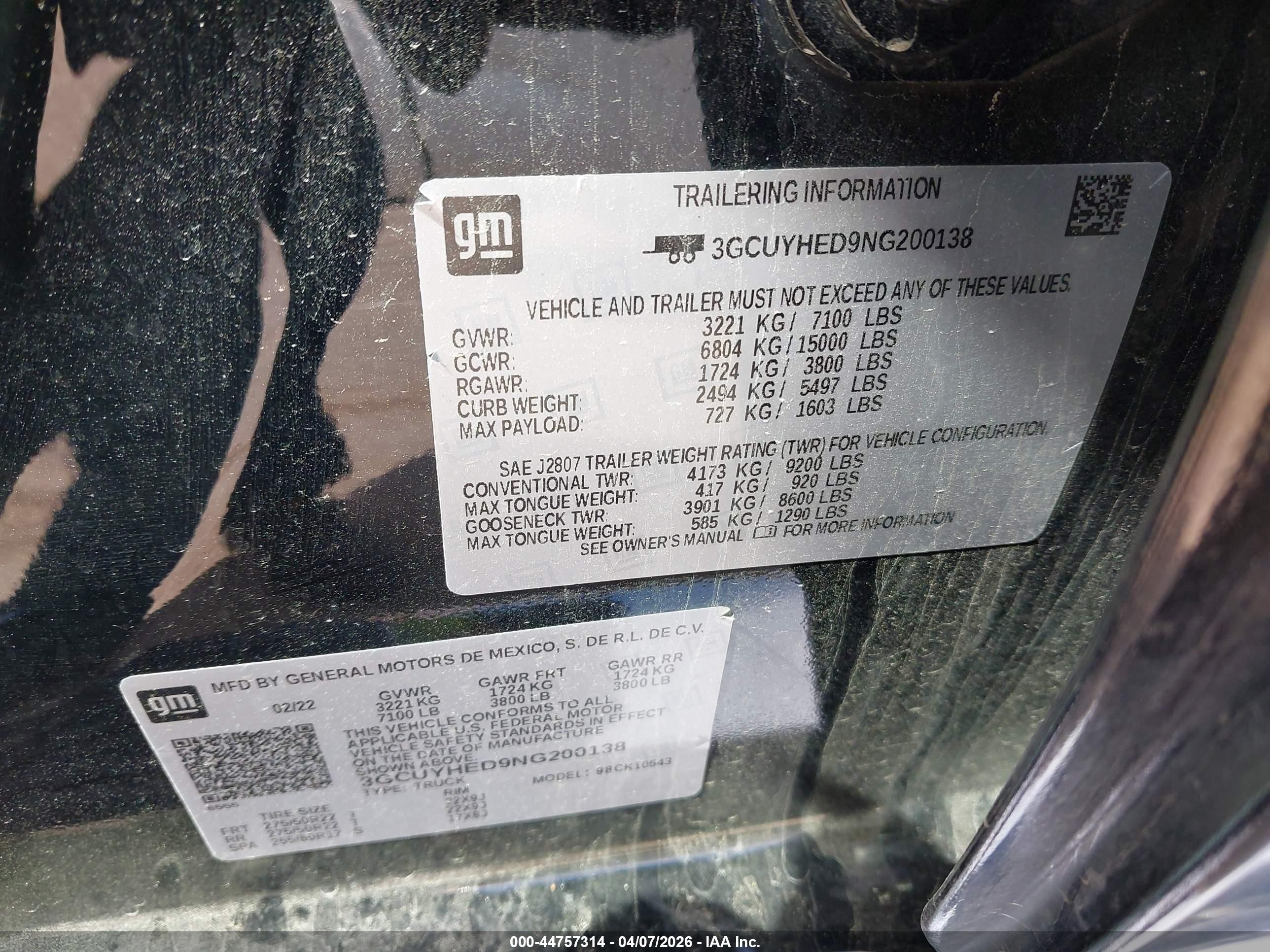 2022 Chevrolet Silverado 1500 Ltd 4wd  Short Bed High Country Black vin: 3GCUYHED9NG200138