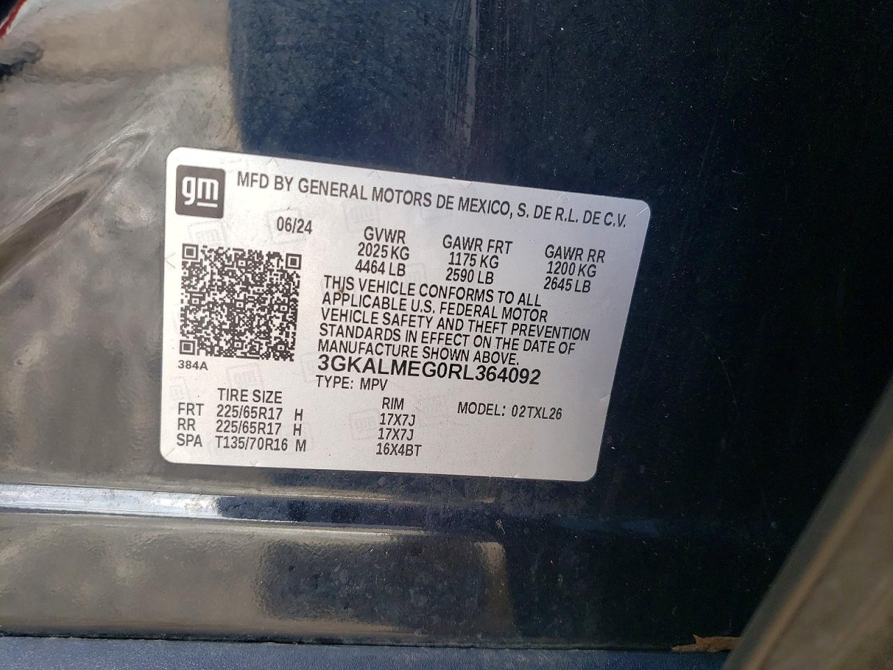 2024 Gmc Terrain Sle Black vin: 3GKALMEG0RL364092