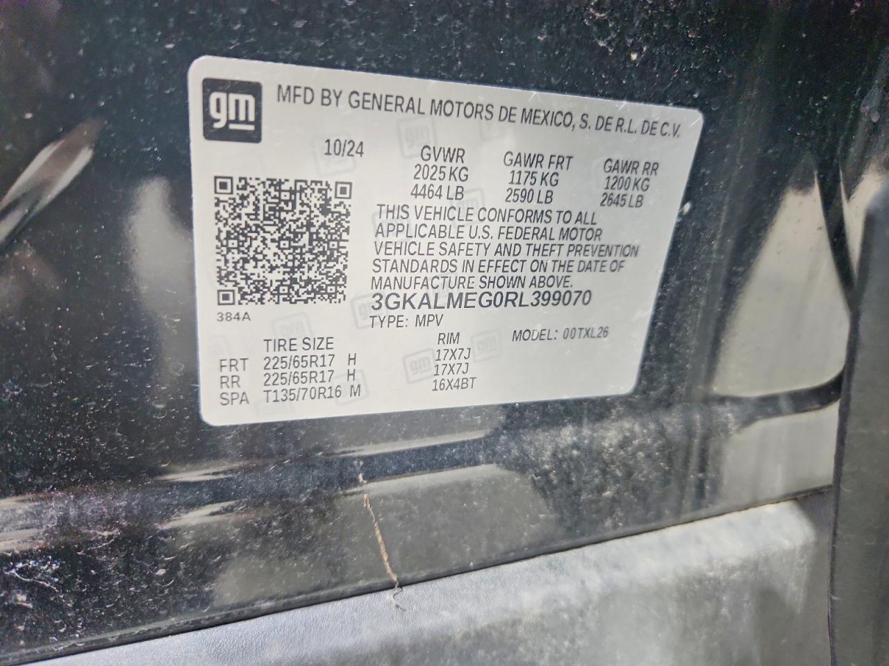 2024 Gmc Terrain Sle Black vin: 3GKALMEG0RL399070