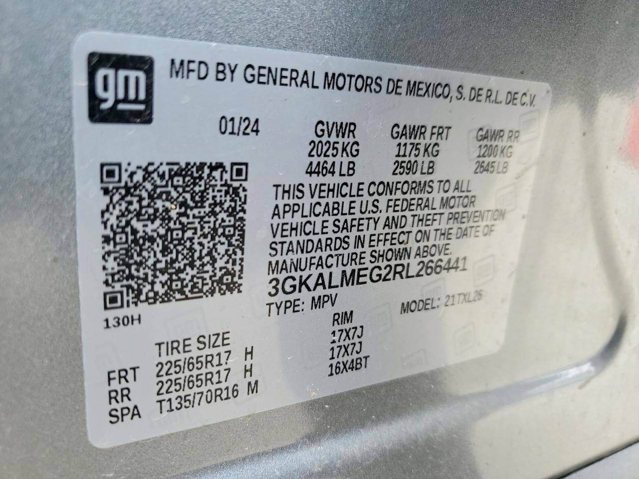 2024 Gmc Terrain Sle Gray vin: 3GKALMEG2RL266441
