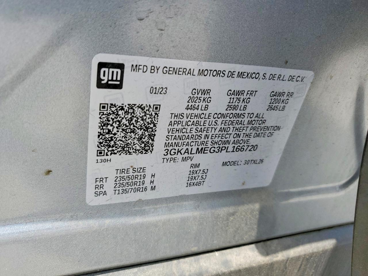 2023 Gmc Terrain Sle Silver vin: 3GKALMEG3PL166720