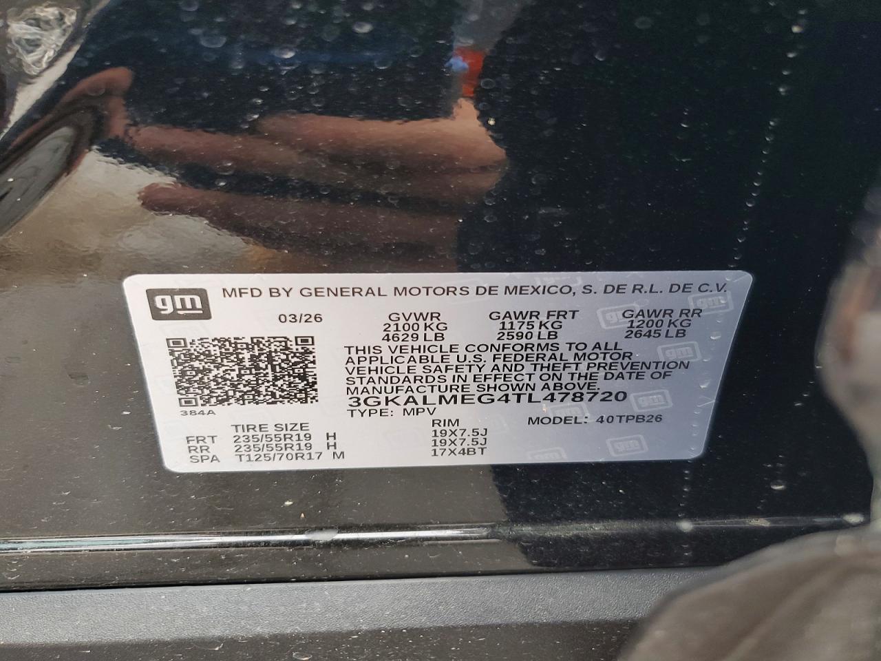 2026 Gmc Terrain Elevation Black vin: 3GKALMEG4TL478720