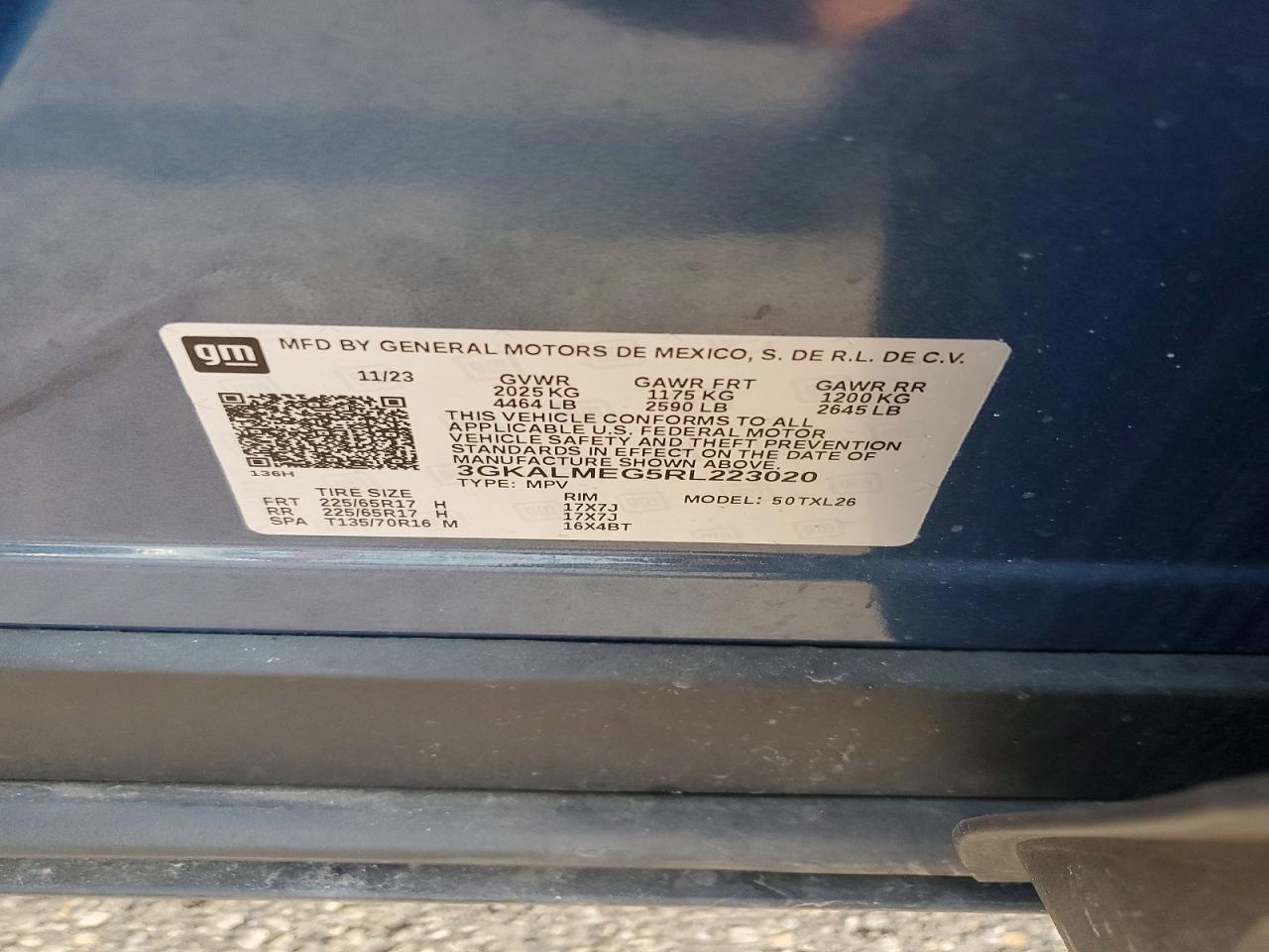 2024 Gmc Terrain Sle Синий vin: 3GKALMEG5RL223020