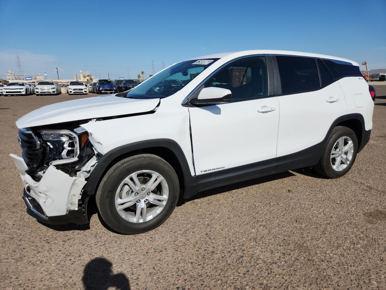 2024 Gmc Terrain Sle White vin: 3GKALMEG8RL389922 Damage: Left Front Fender, Severe Damage, Replacement Required