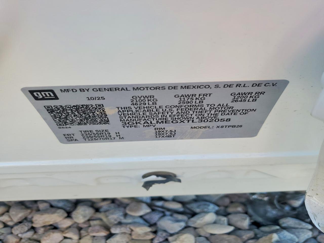 2026 Gmc Terrain Elevation White vin: 3GKALMEGXTL302058