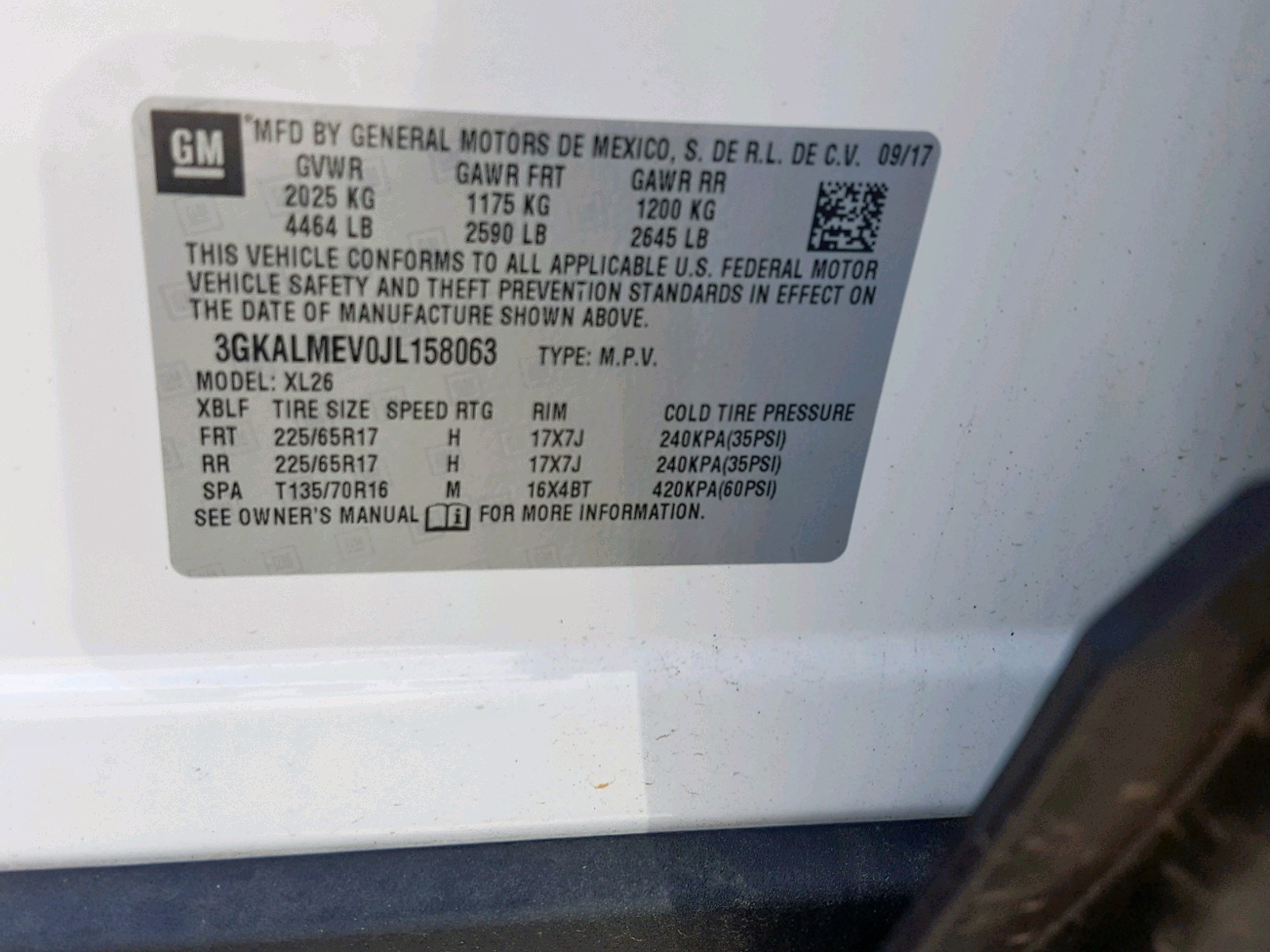 2018 Gmc Terrain Sle White vin: 3GKALMEV0JL158063
