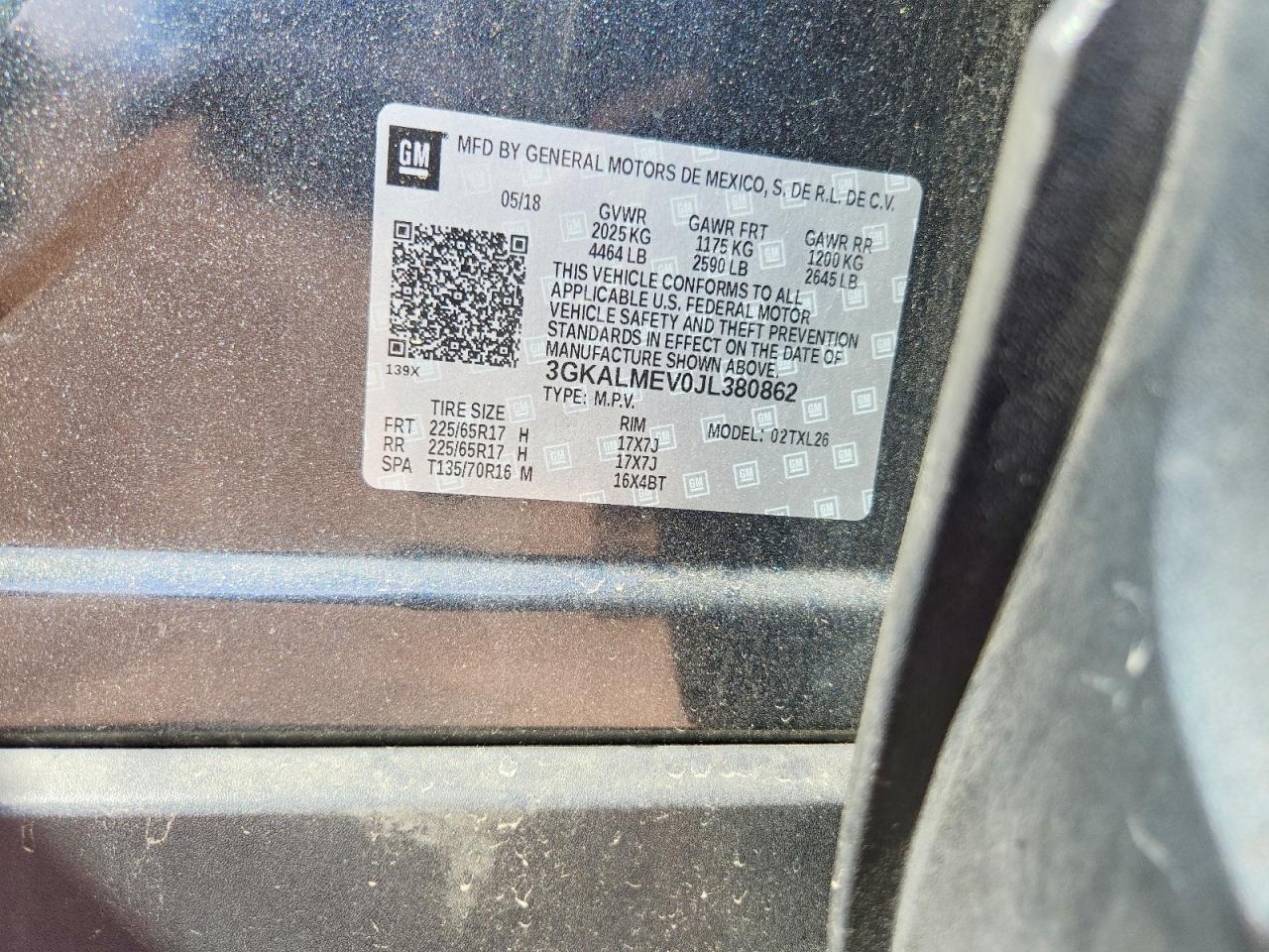 2018 Gmc Terrain Sle Gray vin: 3GKALMEV0JL380862