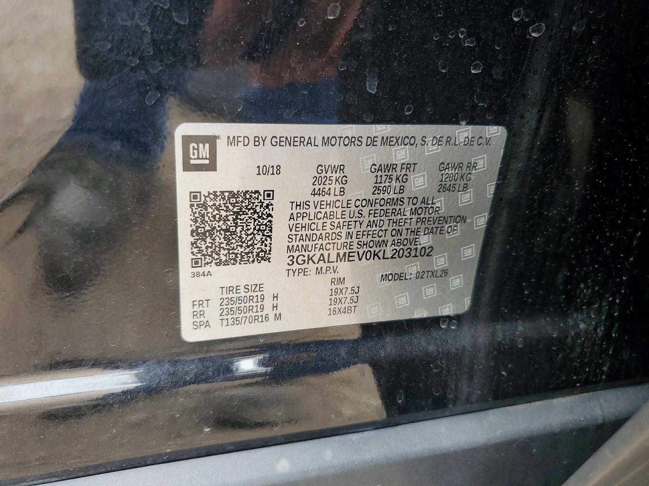 2019 Gmc Terrain Sle Black vin: 3GKALMEV0KL203102