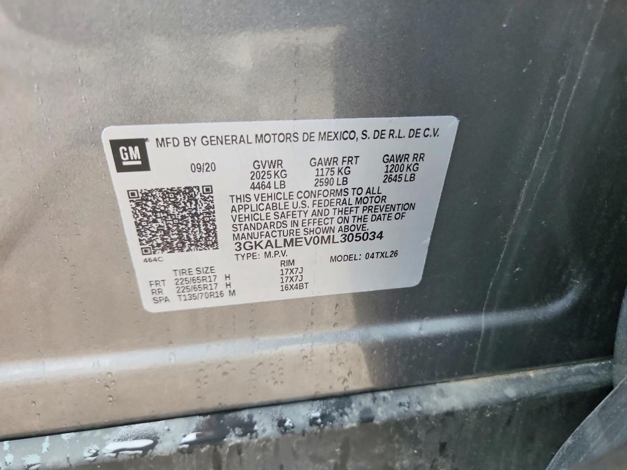2021 Gmc Terrain Sle Gray vin: 3GKALMEV0ML305034