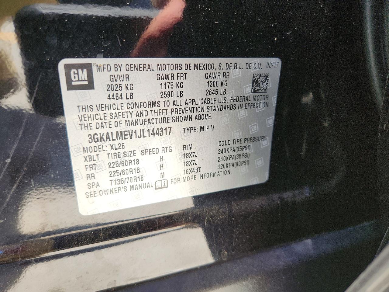 2018 Gmc Terrain Sle Black vin: 3GKALMEV1JL144317