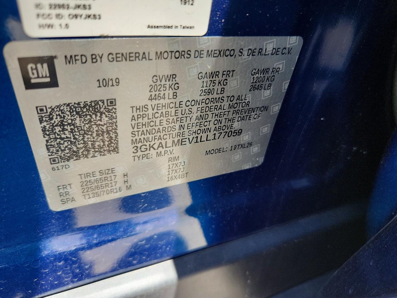 2020 Gmc Terrain Sle Blue vin: 3GKALMEV1LL177059