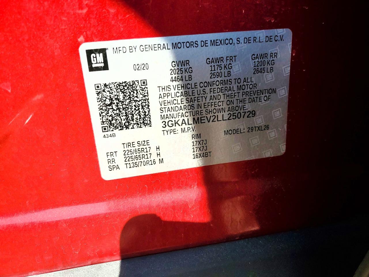 2020 Gmc Terrain Sle Темно-бордовый vin: 3GKALMEV2LL250729