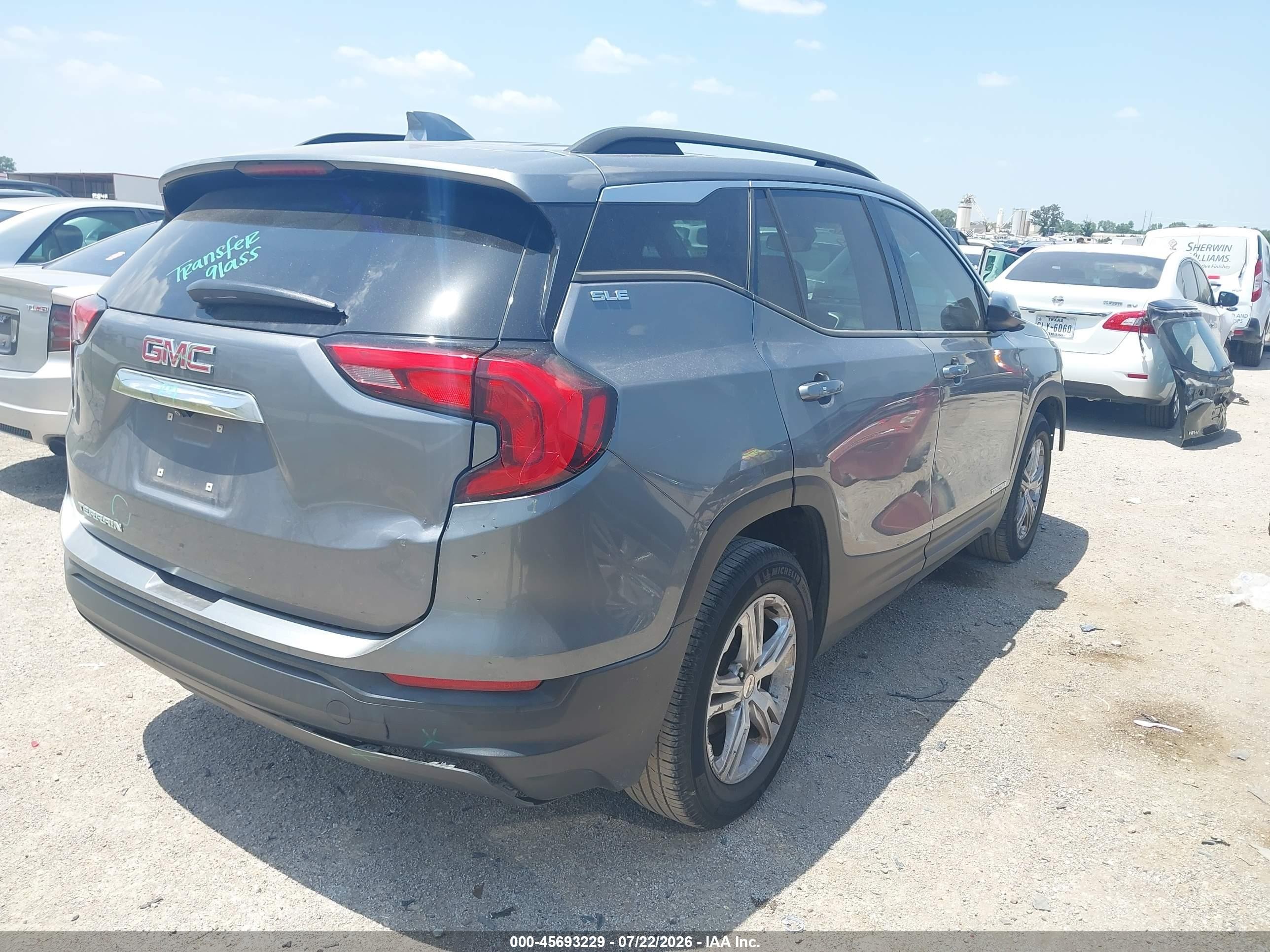 2020 Gmc Terrain Fwd Sle Gray vin: 3GKALMEV2LL294083