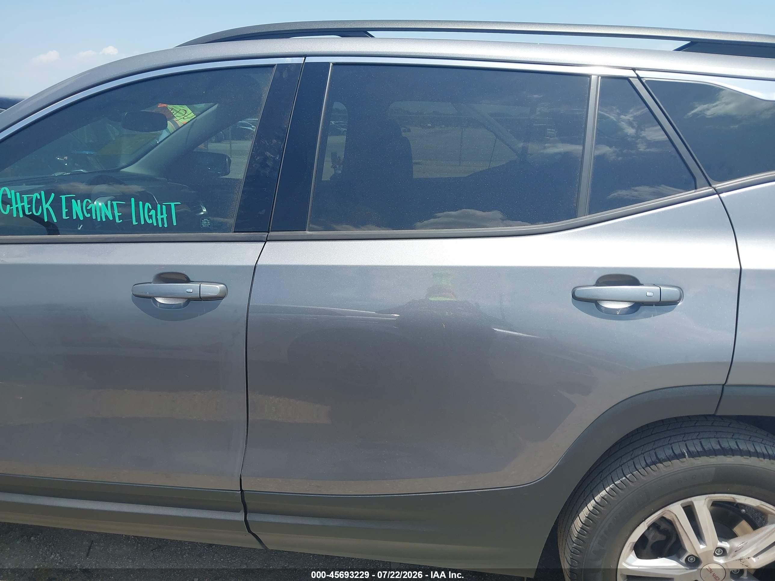 2020 Gmc Terrain Fwd Sle Gray vin: 3GKALMEV2LL294083
