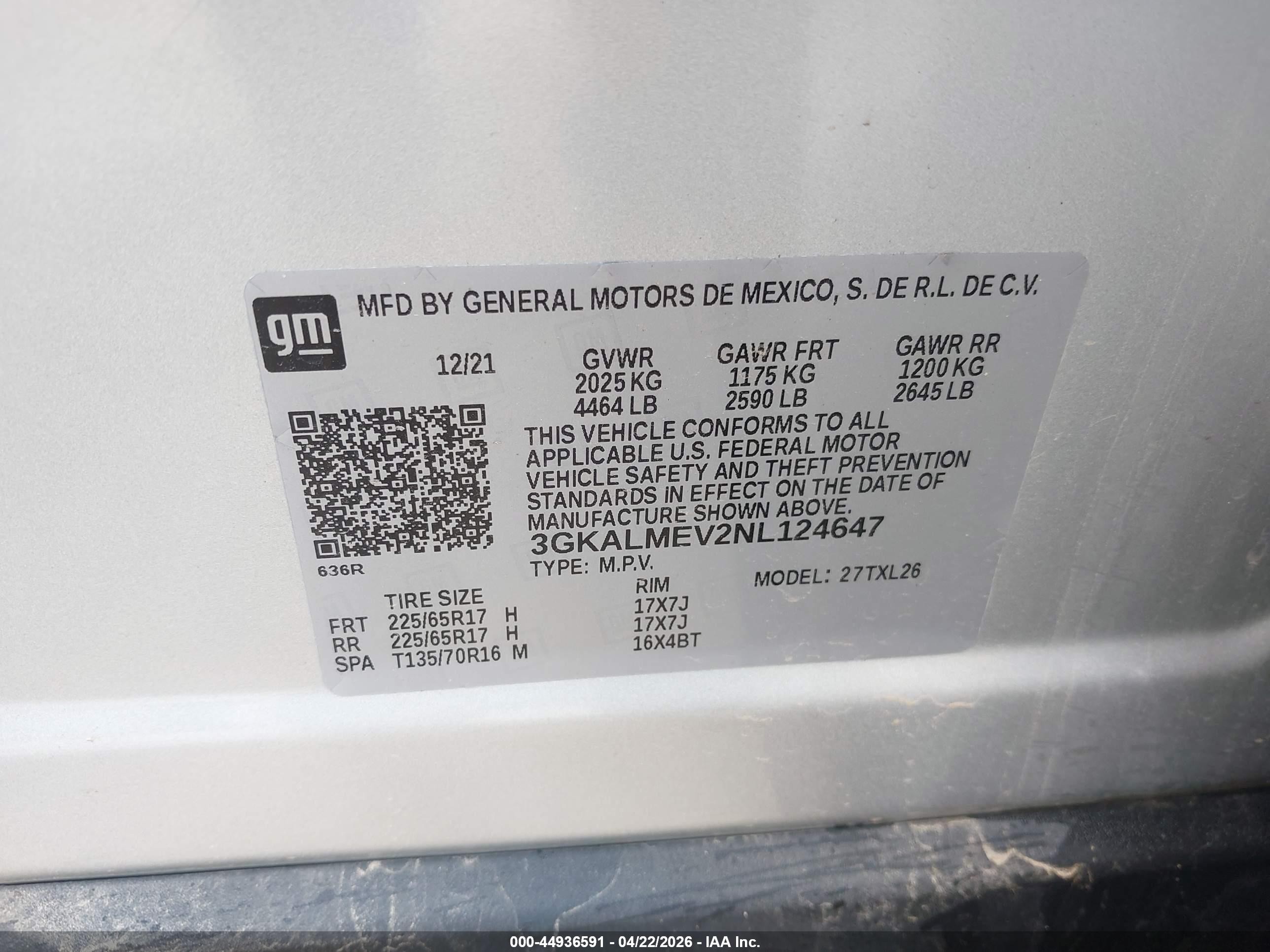 2022 Gmc Terrain Fwd Sle Silver vin: 3GKALMEV2NL124647