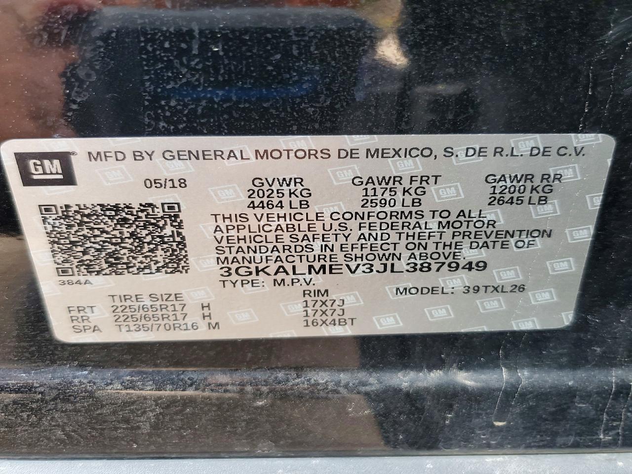 2018 Gmc Terrain Sle Черный vin: 3GKALMEV3JL387949