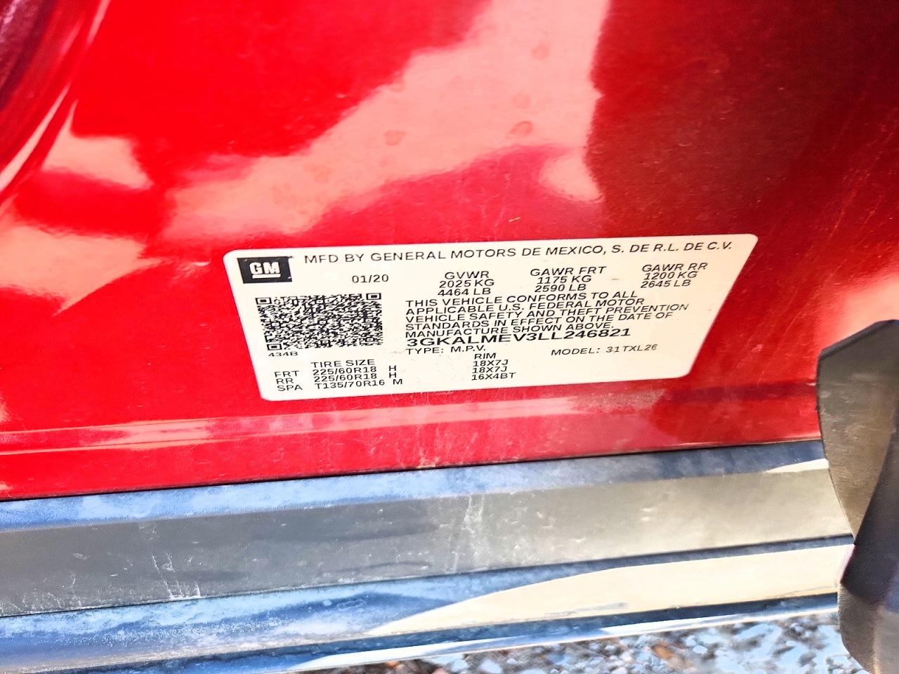 2020 Gmc Terrain Sle Burgundy vin: 3GKALMEV3LL246821