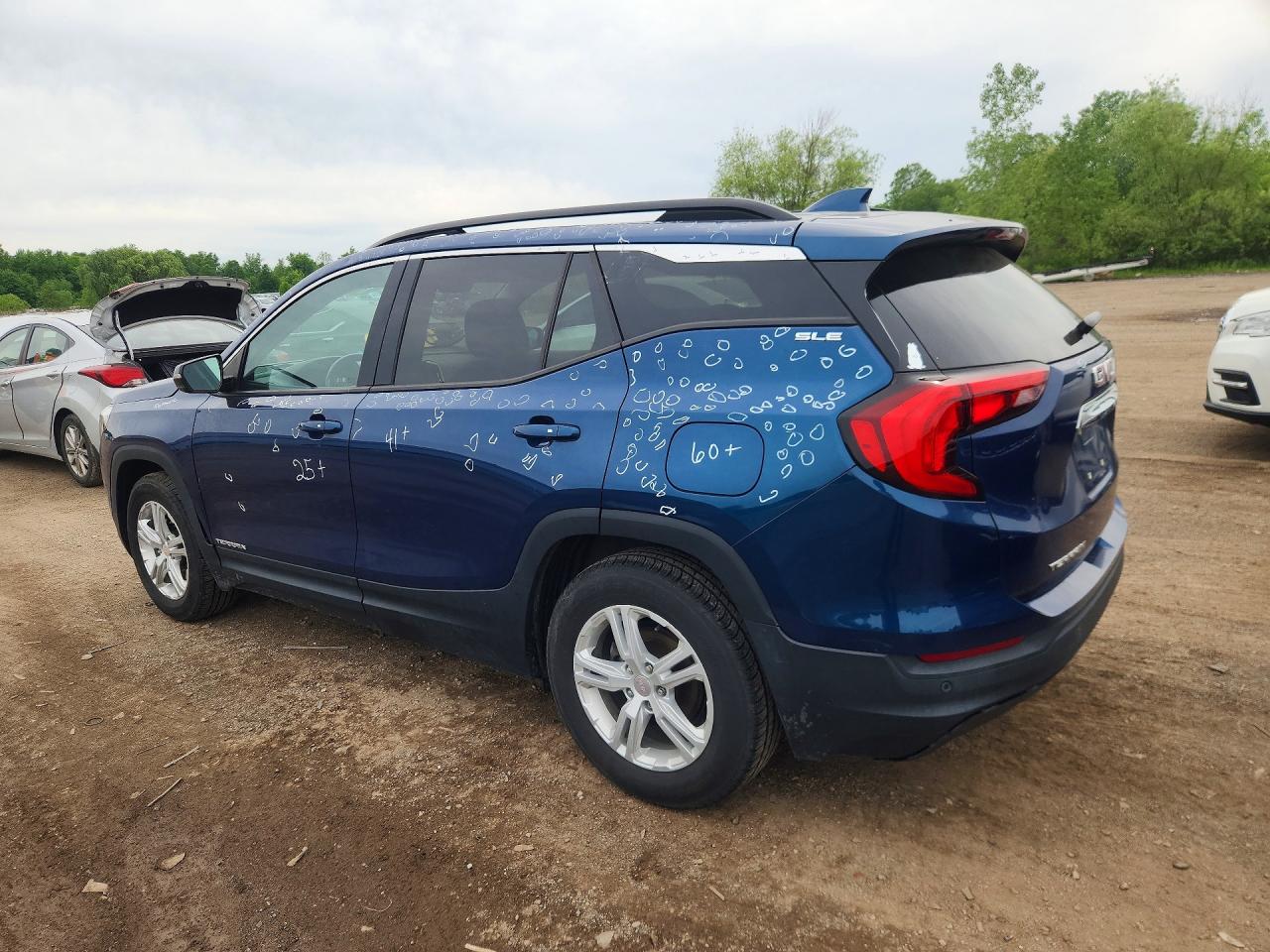 2020 Gmc Terrain Sle Синий vin: 3GKALMEV4LL228294