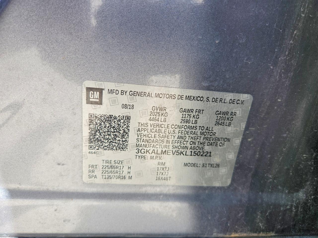 2019 Gmc Terrain Sle Gray vin: 3GKALMEV5KL150221