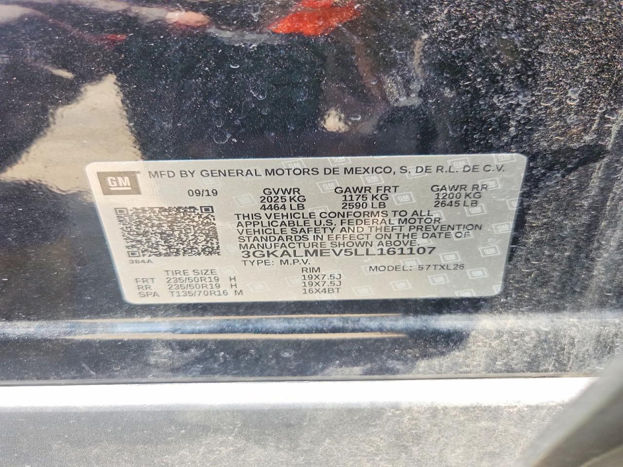 2020 Gmc Terrain Sle Black vin: 3GKALMEV5LL161107