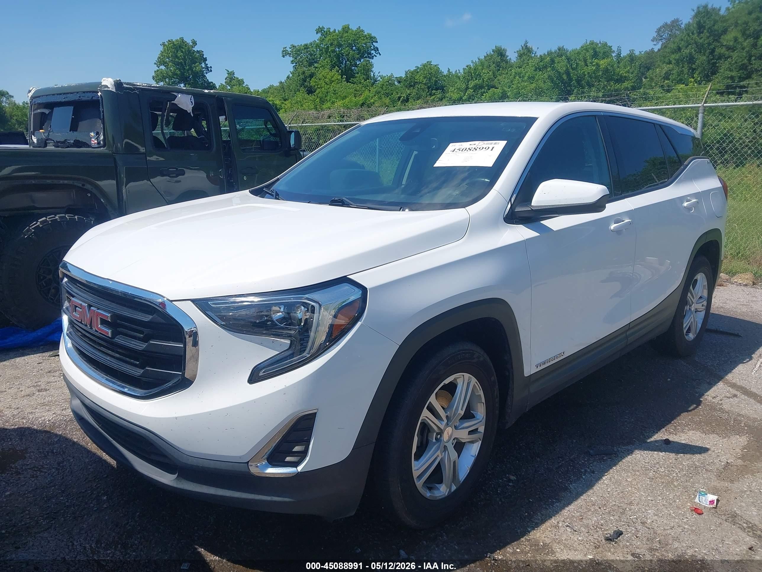 2020 Gmc Terrain Fwd Sle White vin: 3GKALMEV6LL149080