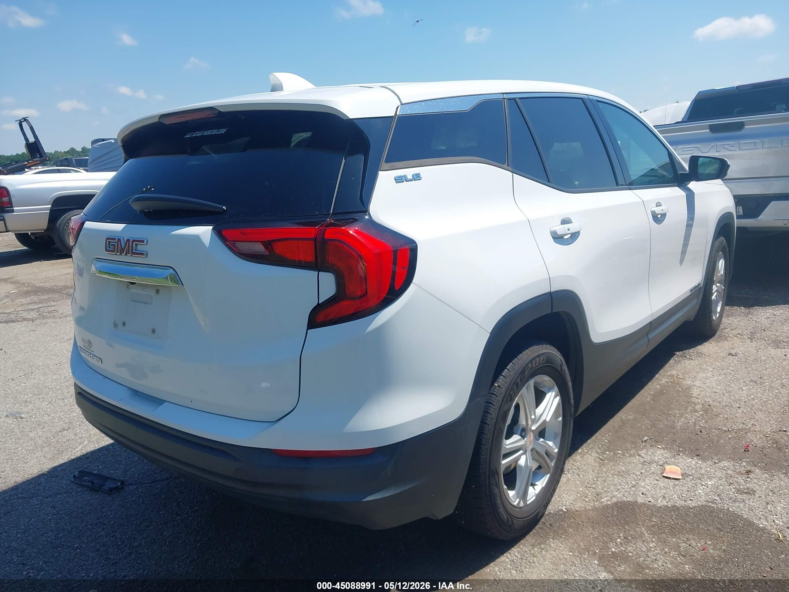 2020 Gmc Terrain Fwd Sle White vin: 3GKALMEV6LL149080