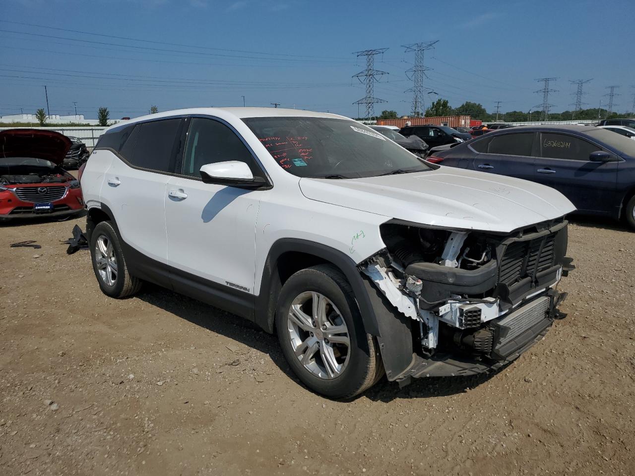 2020 Gmc Terrain Sle White vin: 3GKALMEV7LL310083