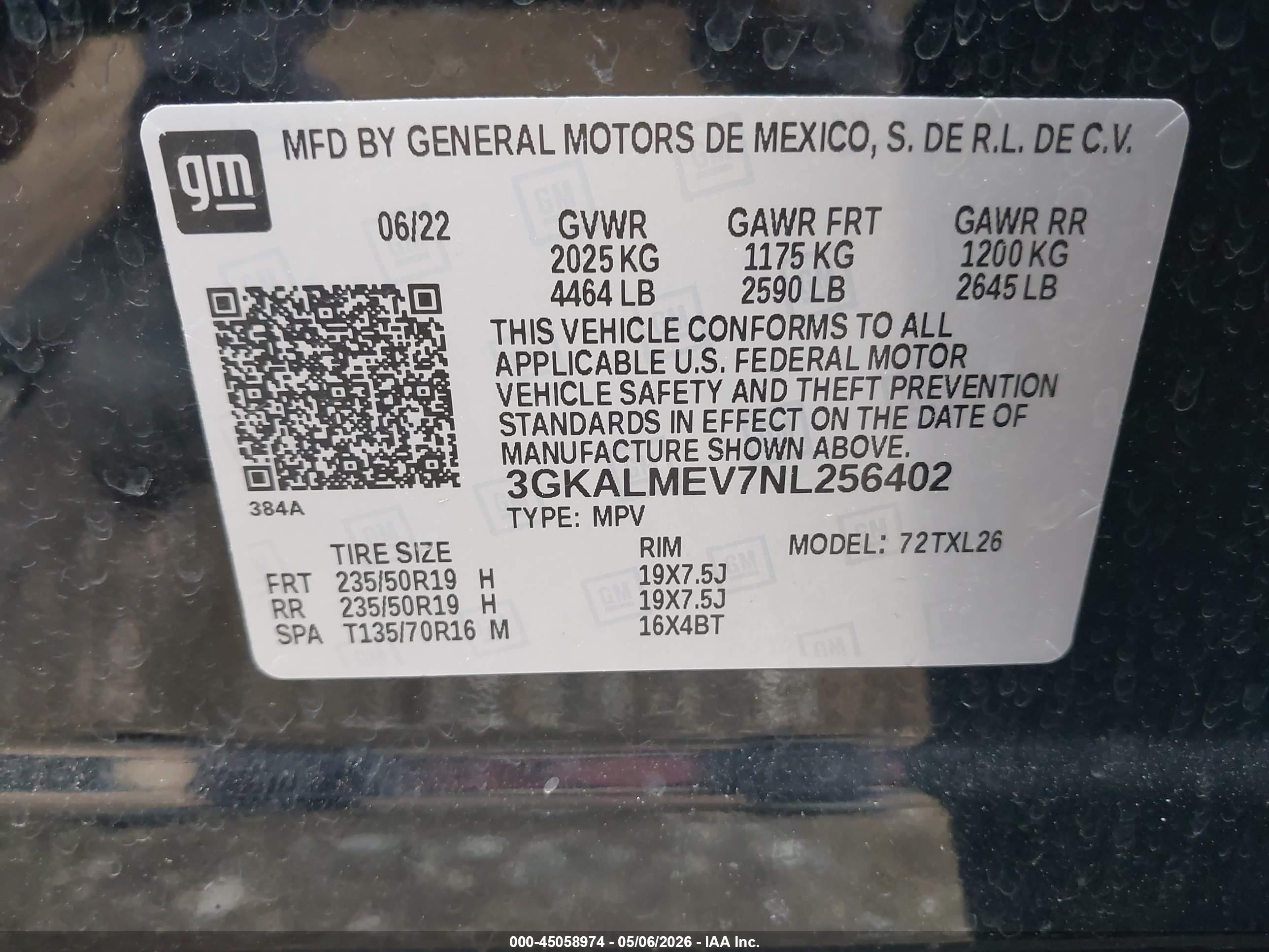 2022 Gmc Terrain Fwd Sle Черный vin: 3GKALMEV7NL256402