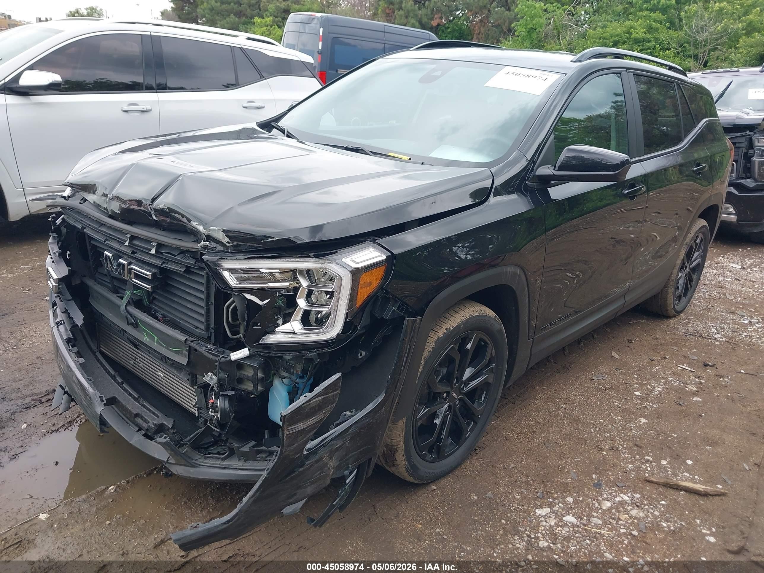 2022 Gmc Terrain Fwd Sle Черный vin: 3GKALMEV7NL256402