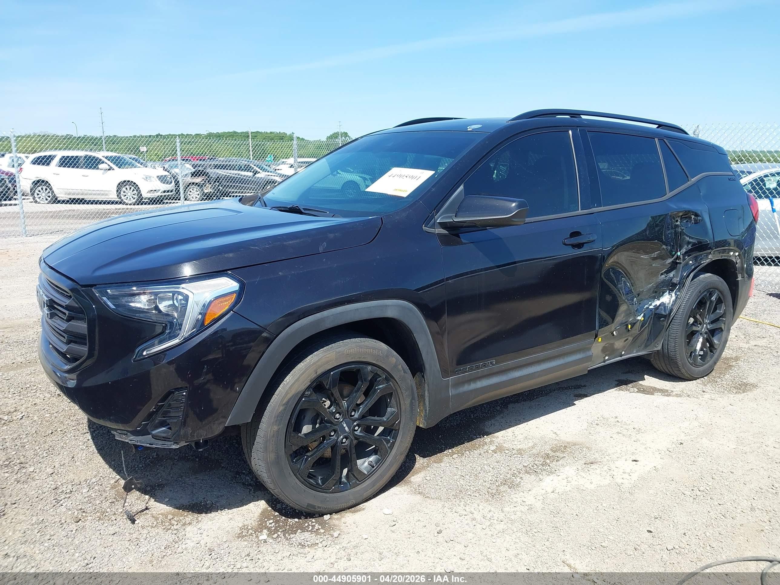 2020 Gmc Terrain Fwd Sle Black vin: 3GKALMEV8LL108921