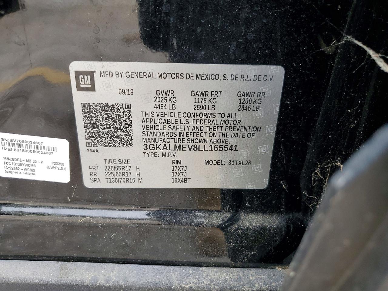 2020 Gmc Terrain Sle Black vin: 3GKALMEV8LL165541
