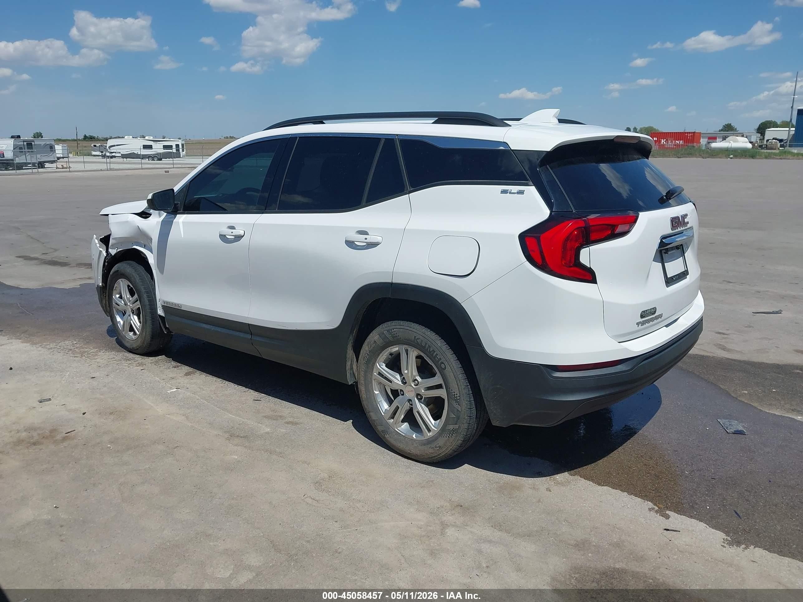 2018 Gmc Terrain Sle White vin: 3GKALMEVXJL404262