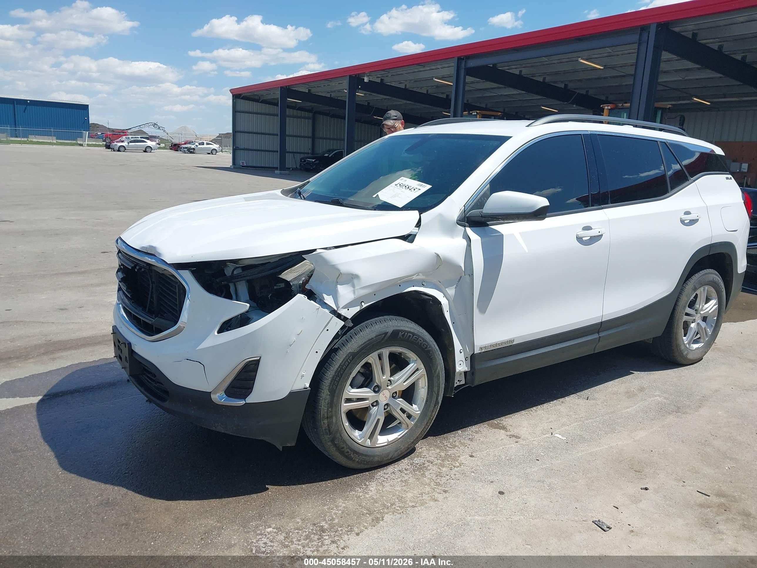 2018 Gmc Terrain Sle White vin: 3GKALMEVXJL404262