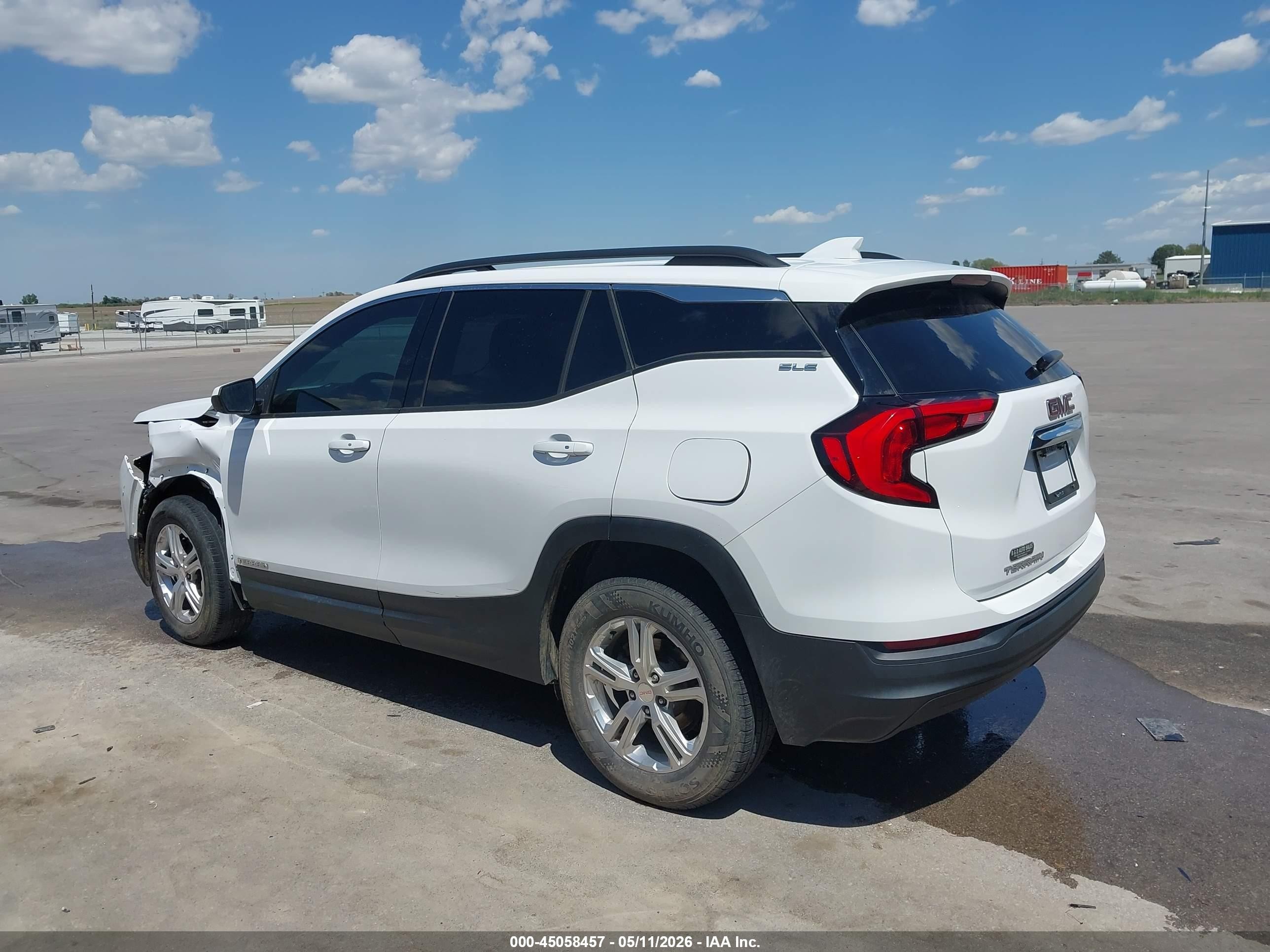 2018 Gmc Terrain Sle White vin: 3GKALMEVXJL404262