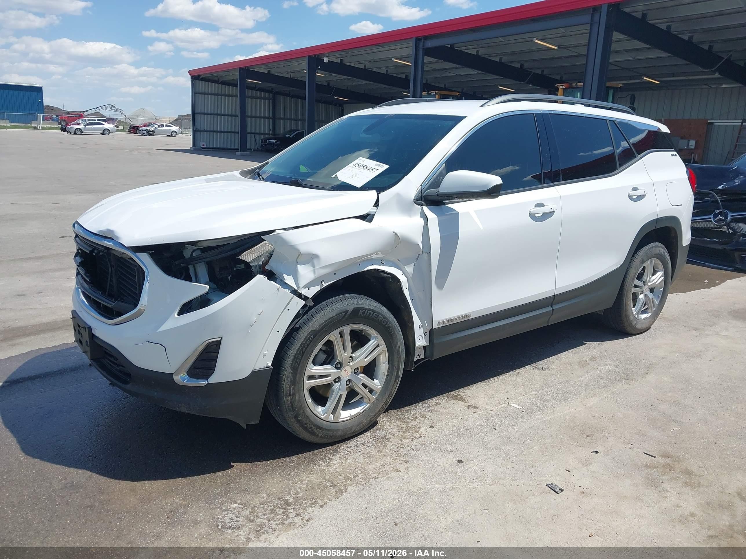 2018 Gmc Terrain Sle White vin: 3GKALMEVXJL404262