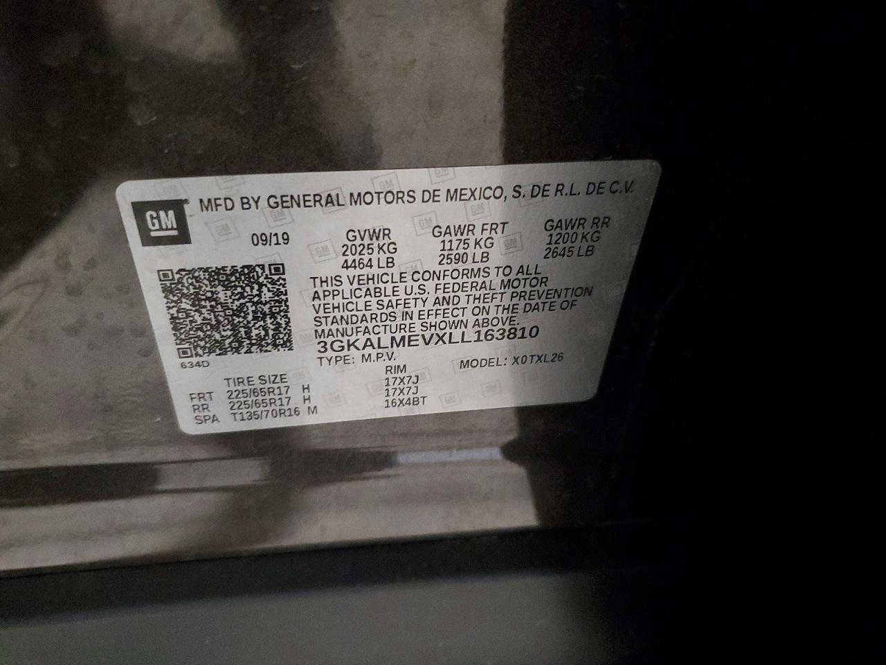 2020 Gmc Terrain Sle Brown vin: 3GKALMEVXLL163810