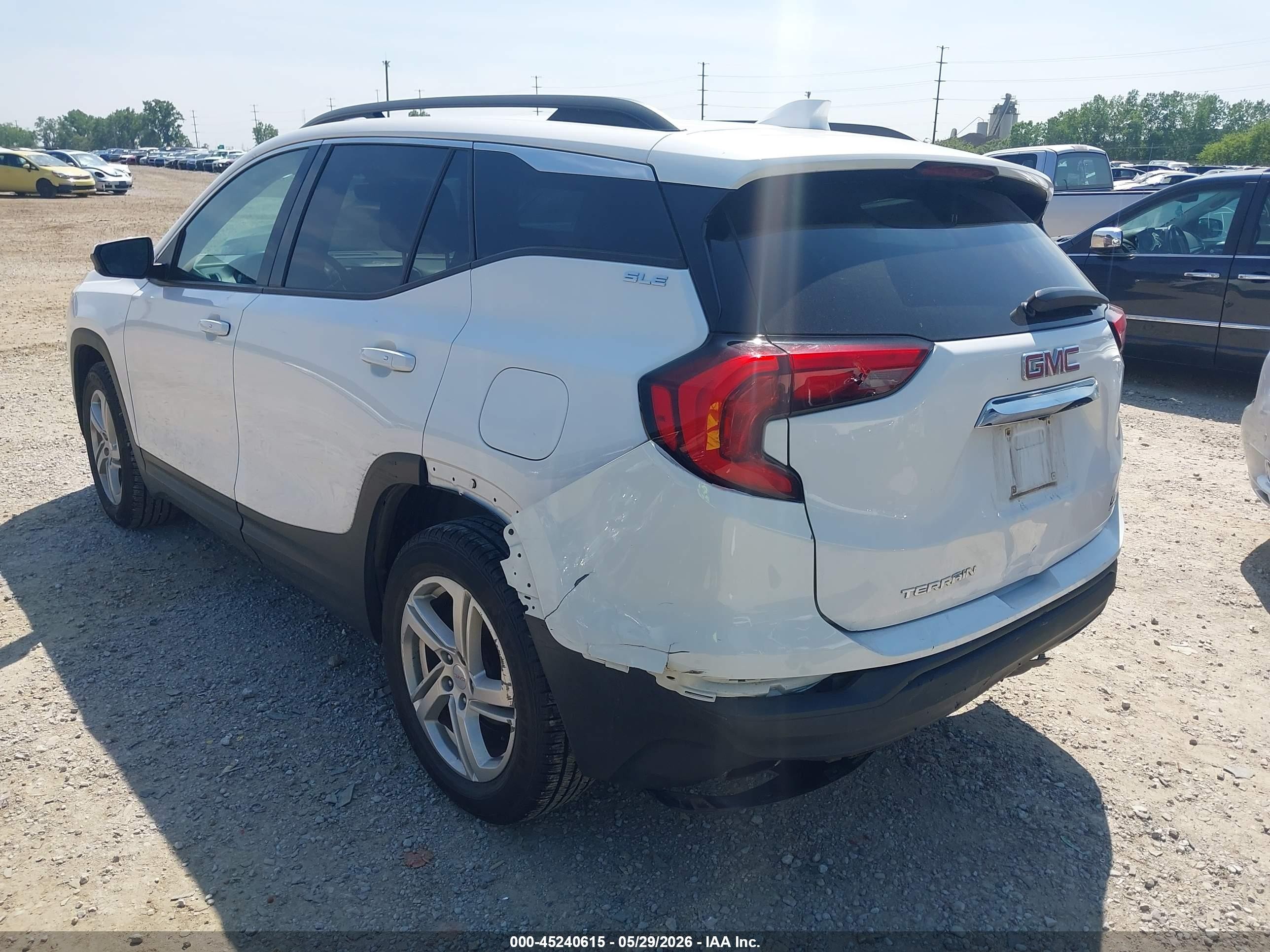 2018 Gmc Terrain Sle White vin: 3GKALMEX4JL141672