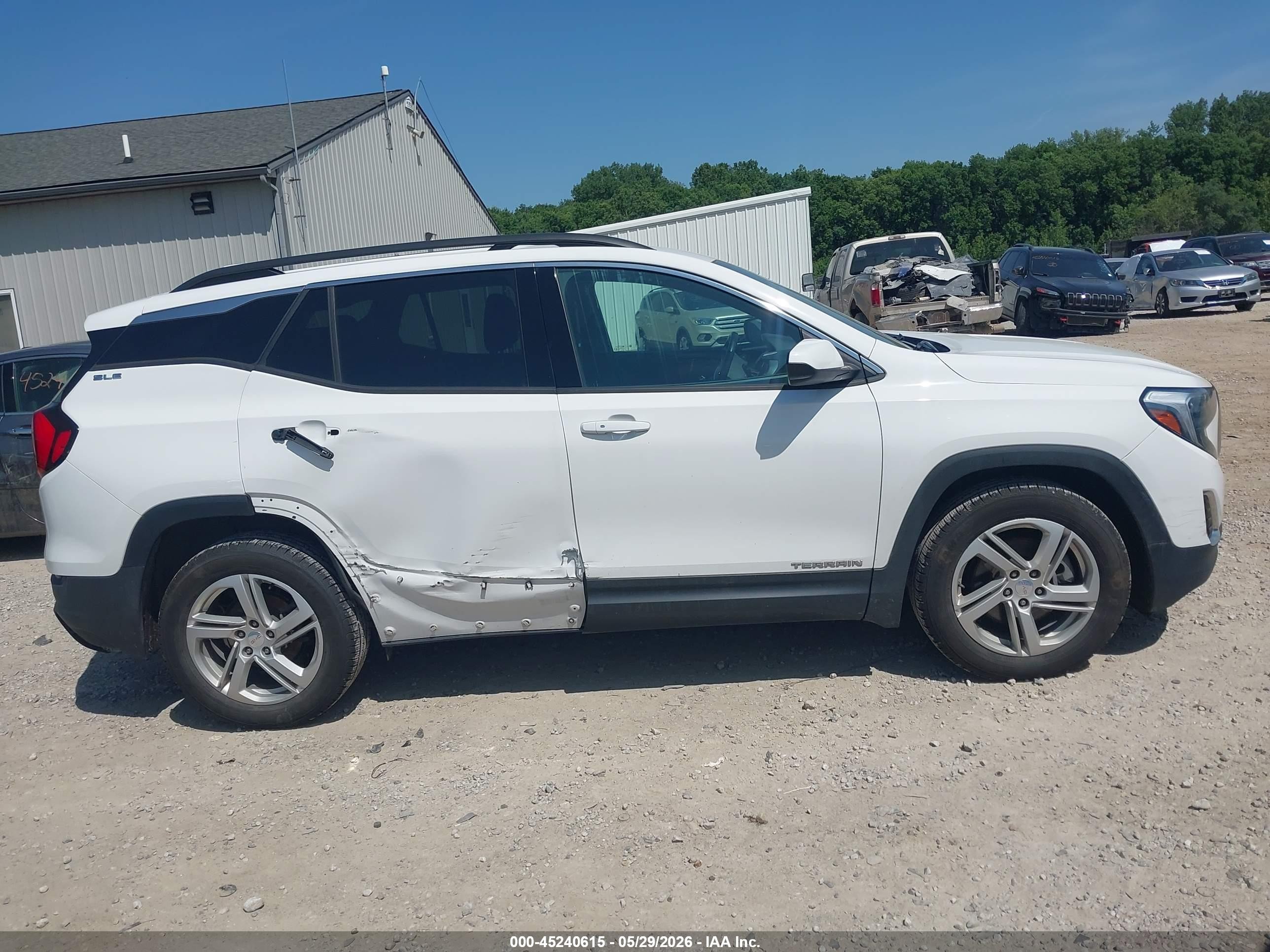 2018 Gmc Terrain Sle White vin: 3GKALMEX4JL141672