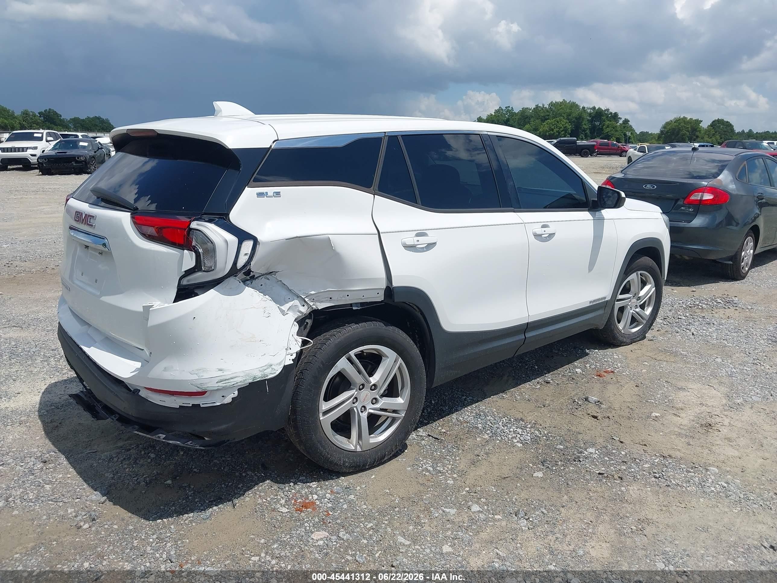 2018 Gmc Terrain Sle White vin: 3GKALMEX8JL126589