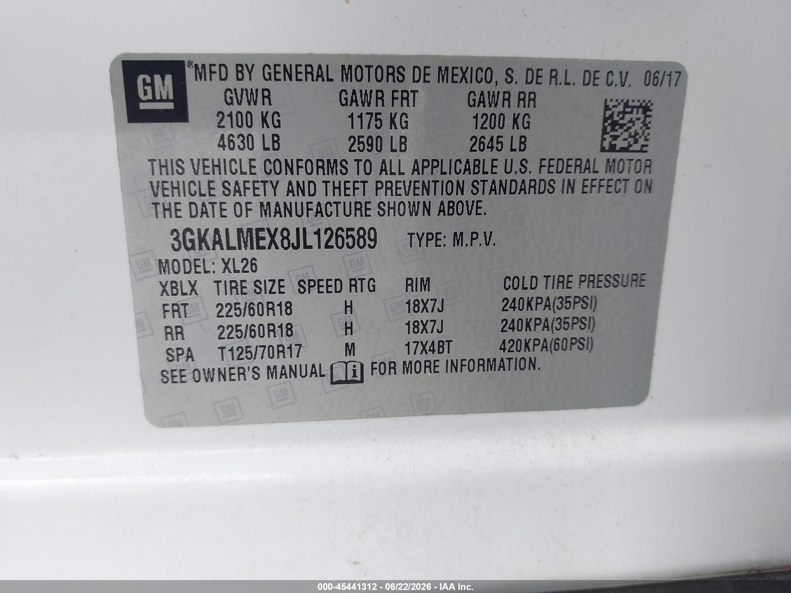 2018 Gmc Terrain Sle White vin: 3GKALMEX8JL126589